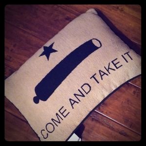 come and take it pillow